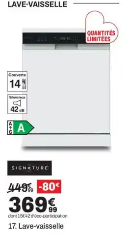 SIGNATURE Lave-vaisselle