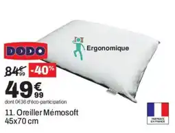 DODO Oreiller Mémosoft