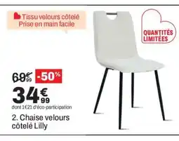 Lilly Chaise velours côtelé