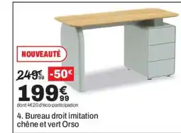 Orso Bureau droit imitation chêne