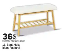 Banc Nola blanc / naturel