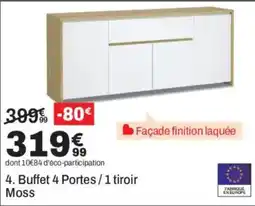 Moss Buffet 4 Portes / 1 tiroir