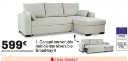 Broadway II Canapé convertible méridienne réversible