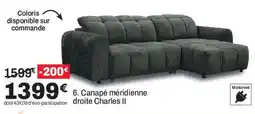 Charles II Canapé méridienne droite