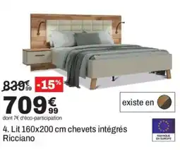 Ricciano Lit 160x200 cm chevets intégrés