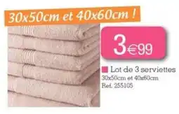 Lot de 3 serviettes