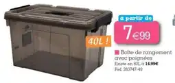 Boîte de rangement avec poignées