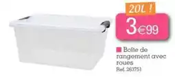 Boîte de rangement avec roues