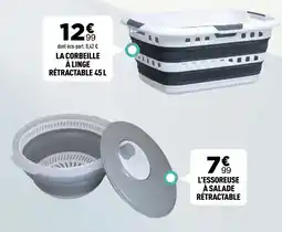 La Corbeille à Linge Rétractable 45 L