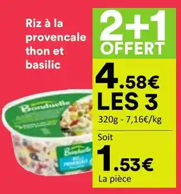 Bonduelle Riz à la provencale thon et basilic