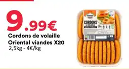Oriental viandes Cordons de volaille