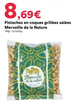 Merveille de la Nature Pistaches en coques grillées salées