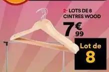 Lot de 8 cintres wood