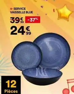 Service vaisselle blue