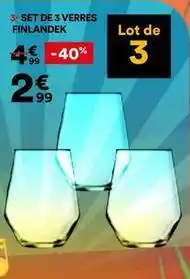 Finlandek - set de 3 verres