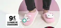 La paire de chaussons