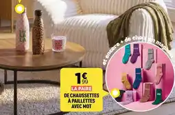 Chaussettes à paillettes avec mot