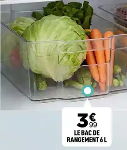 Le bac de rangement 6 l