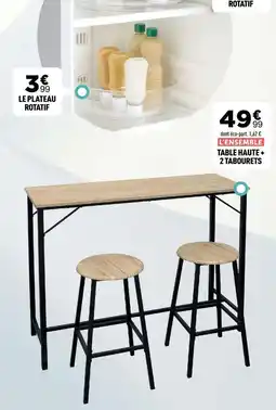 Table haute + 2 tabourets