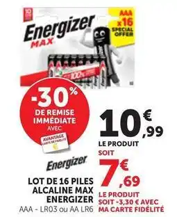 Energizer - lot de 16 piles alcaline max