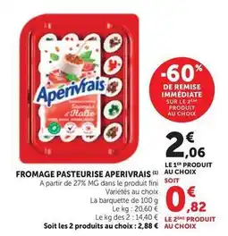Apérivrais - fromage pasteurise