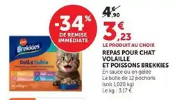 Brekkies - repas pour chat volaille et poissons