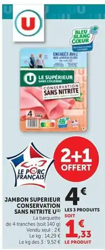 Bleu blanc coeur - jambon superieur conservation sans nitrite