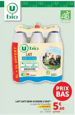 U - lait ht demi-ecreme bio