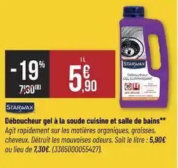 STARWAX Déboucheur gel à la soude cuisine et salle de bains