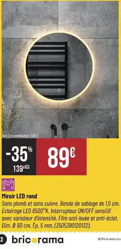 Miroir LED rond