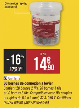 Batilec bornes de connexion à levier