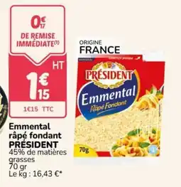 PRÉSIDENT Emmental râpé fondant