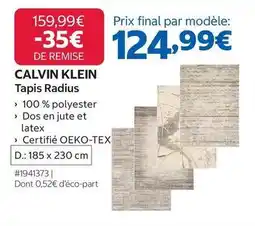 Klein - calvin tapis radius