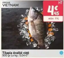 Tilapia écaillé vidé