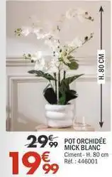 Pot orchidée mick blanc