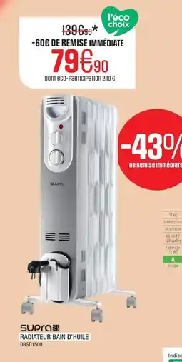 Supra radiateur bain d'huile