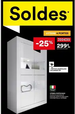 Vitrine 4 portes basic