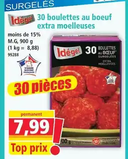 Idégel 30 boulettes au boeuf extra moelleuses