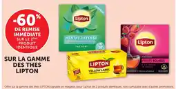 Lipton sur la gamme des thes