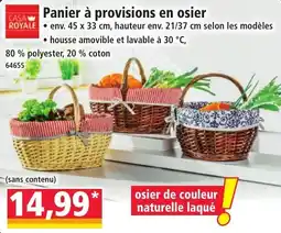 CASA ROYALE Panier à provisions en osier