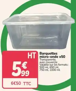 Barquettes micro-onde