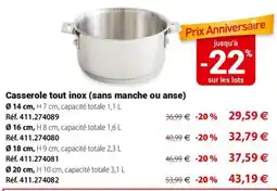 Casserole tout inox