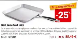 Grill carré tout inox
