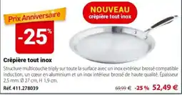 Crêpière tout inox