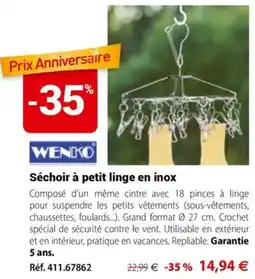 WENKO Séchoir à petit linge en inox
