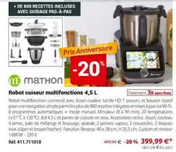 MATHON Robot cuiseur multifonctions 4,5 L