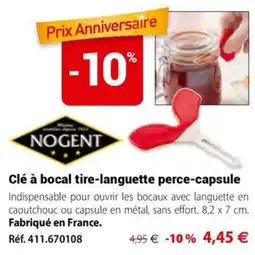 NOGENT Clé à bocal tire-languette perce-capsule