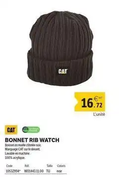 Cat - bonnet rib watch