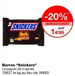 SNICKERS Barres