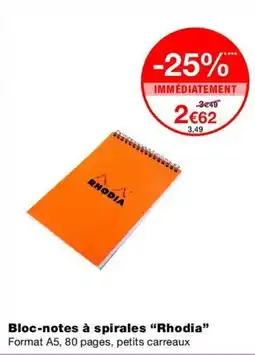 RHODIA Bloc-notes à spirales